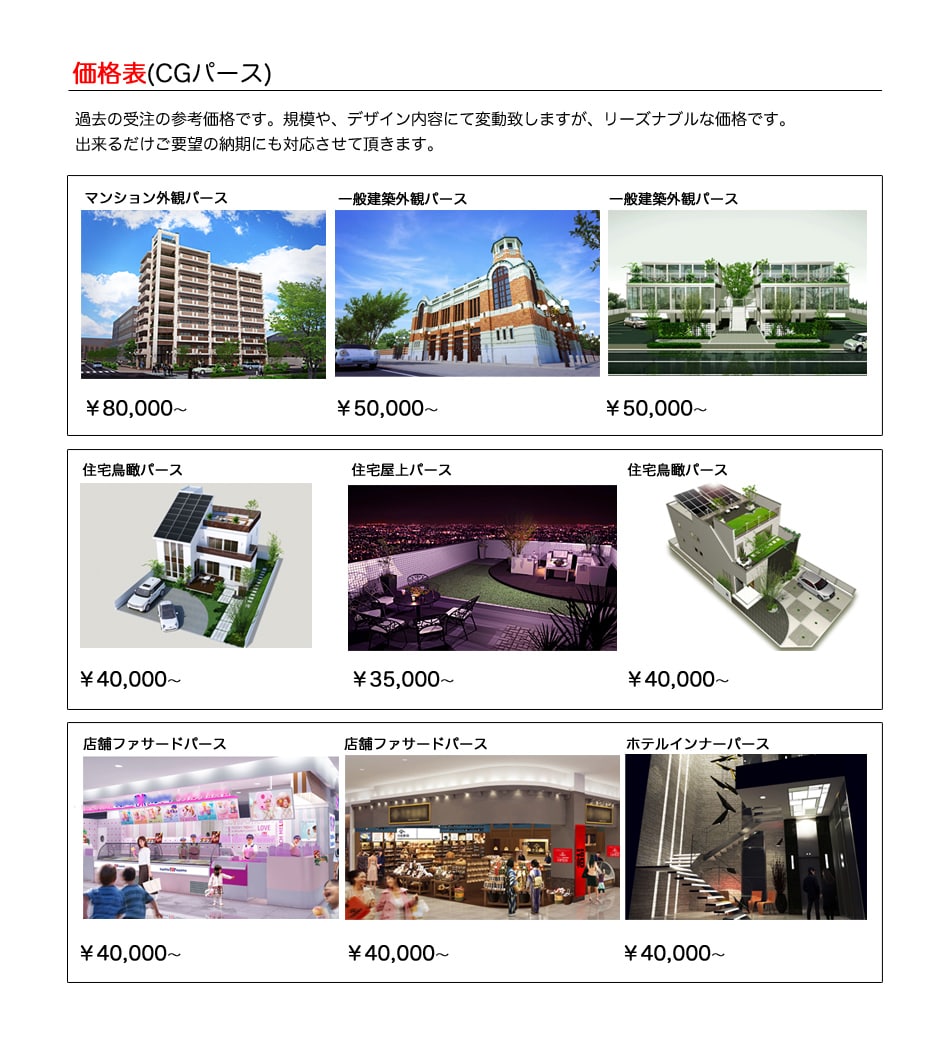 参考価格CGパース