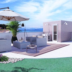 戸建住宅(昼景パース)